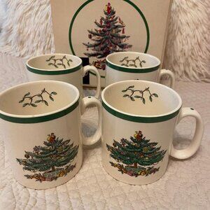 Christmas Spode Tom and Jerry Mug Set